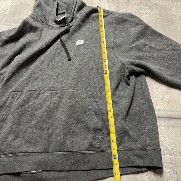 Nike Hoodie Gray Pullover Silver Embroidered Swoosh Sportswear Adult size XL - Picture 8 of 11